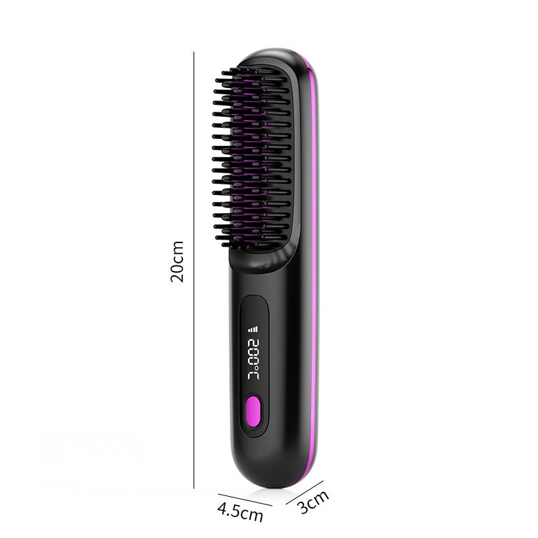LCD USB Charging Ceramic Heating Electric Portable Straight Comb