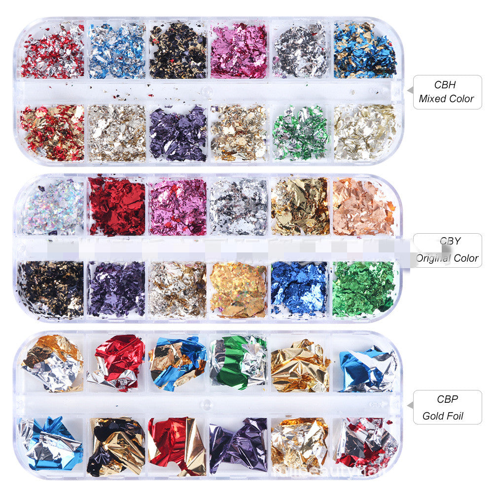 Aluminium Nail Sequins Fashion Nail Gold Foil In Fashion Ornament