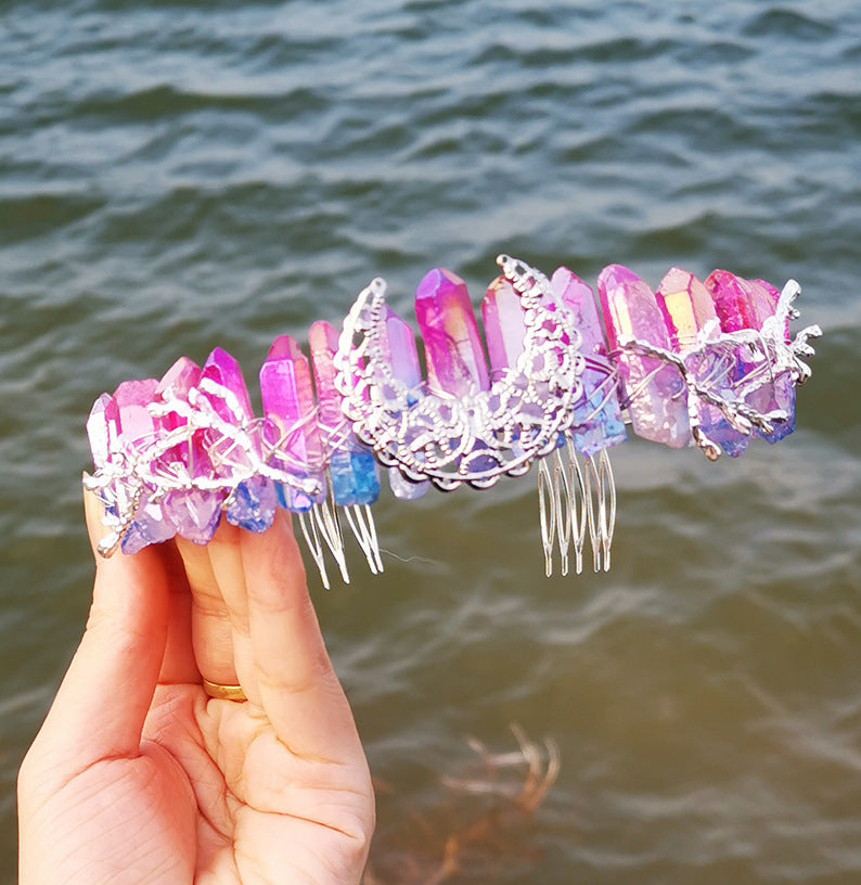 Rock Crystal Party Moon Branch Hairband