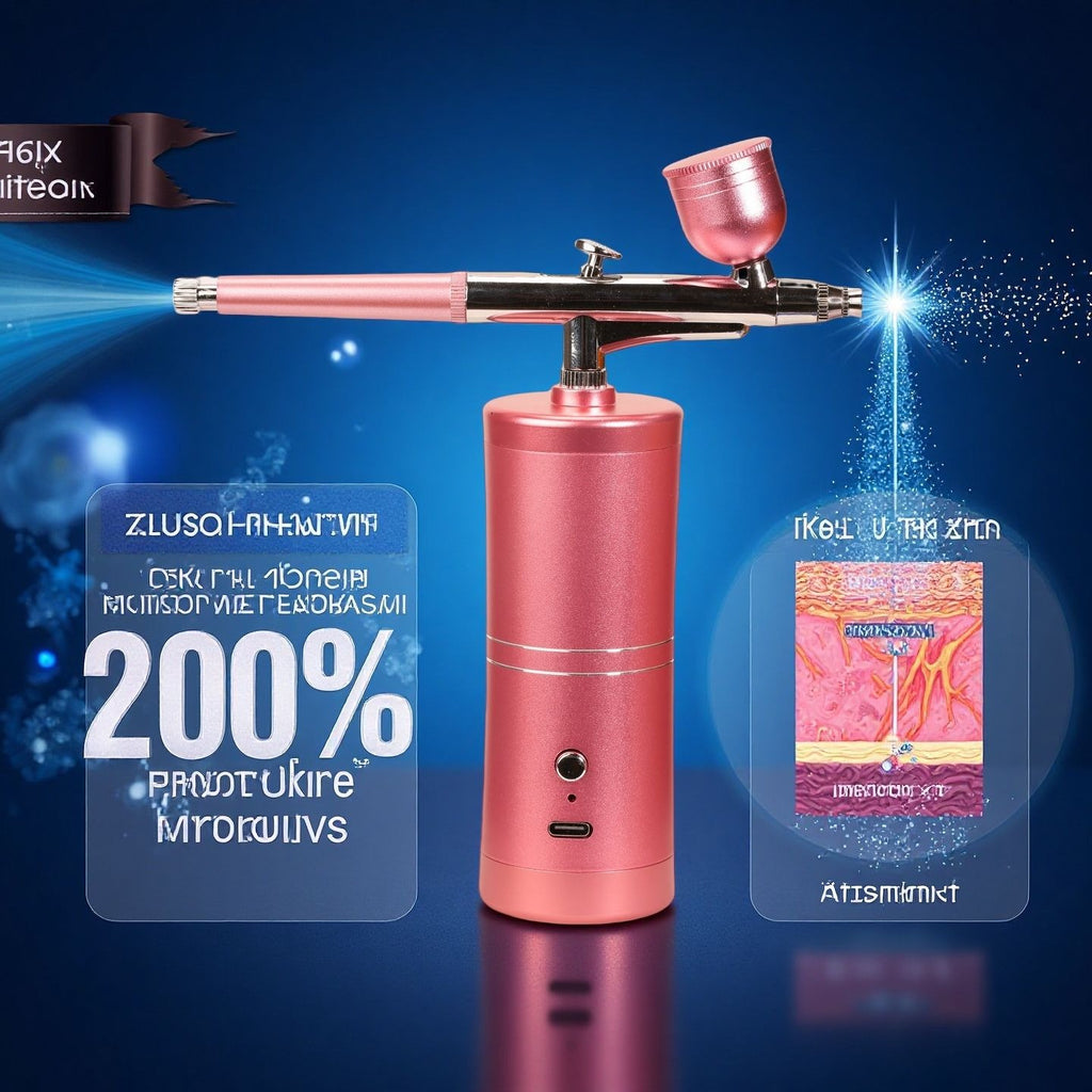 ZLuso Beauty Oxygen Infusion Device Nail Polish Spray Gradient Nail Art Spray Pastry Colour Spray Gun Fondant Colour Spray Airbrush Hydrating Spray