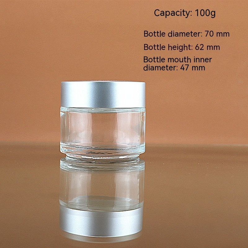 Transparent Face Cream Bottle Glass Cosmetics
