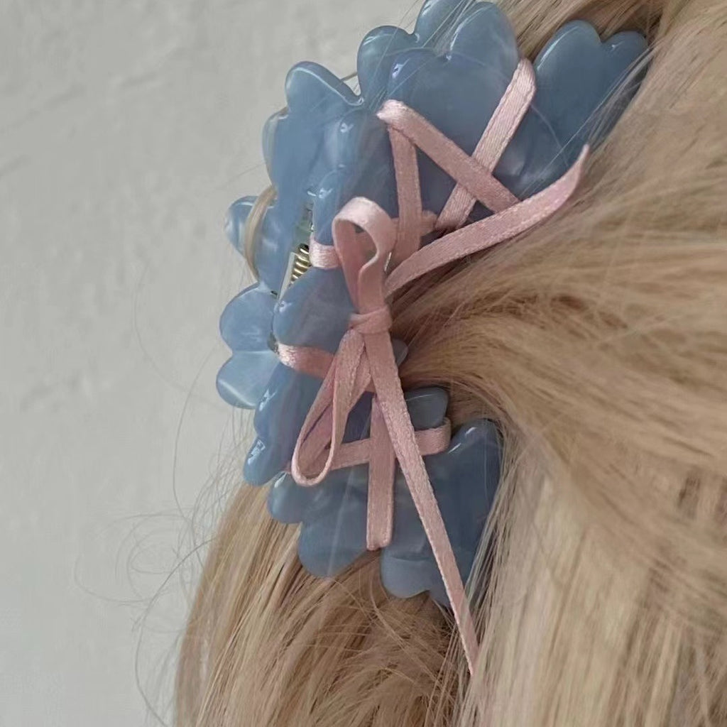 Ballet Ribbon Bow Manual Barrettes