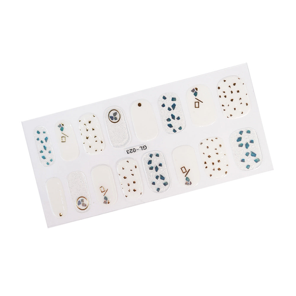 Younail Bronzing Cat's Eye Letters Color Nail Polish Film Nail Stickers Full Stickers