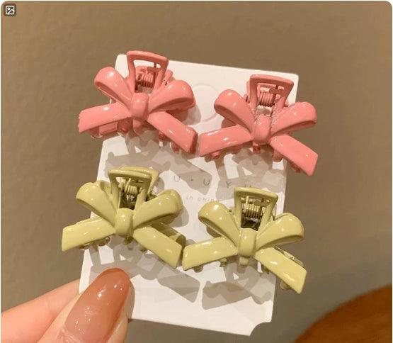Candy-colored Metal Hair Clip With A Bow