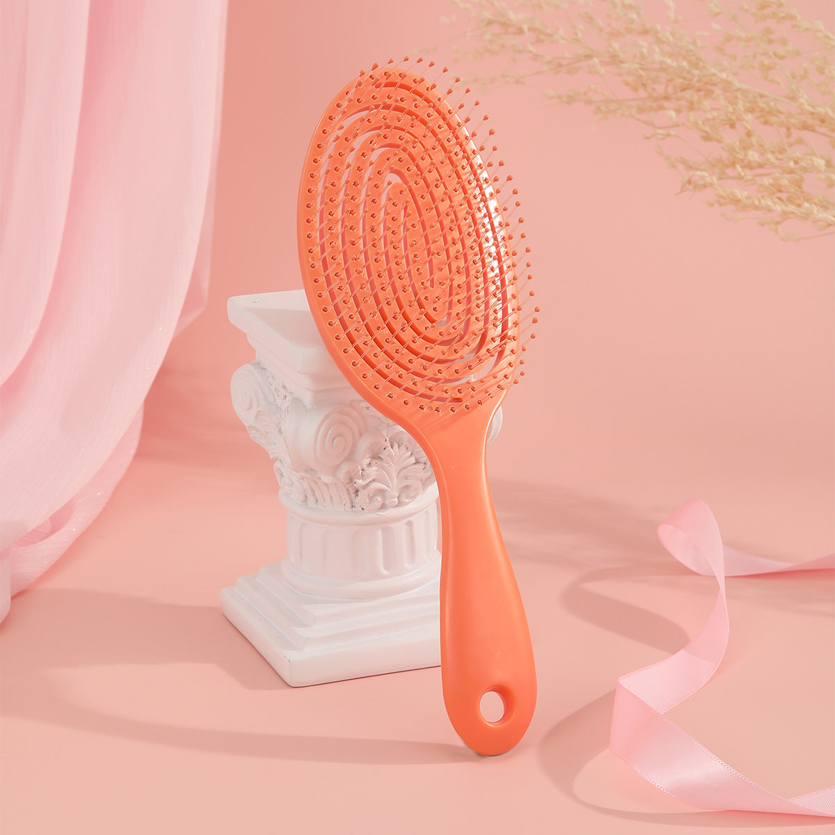 Hollow Hair Handheld Candy Color Dry Comb