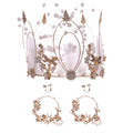 Ladies Alloy Pearl Full Circle Bridal Crown Tiara
