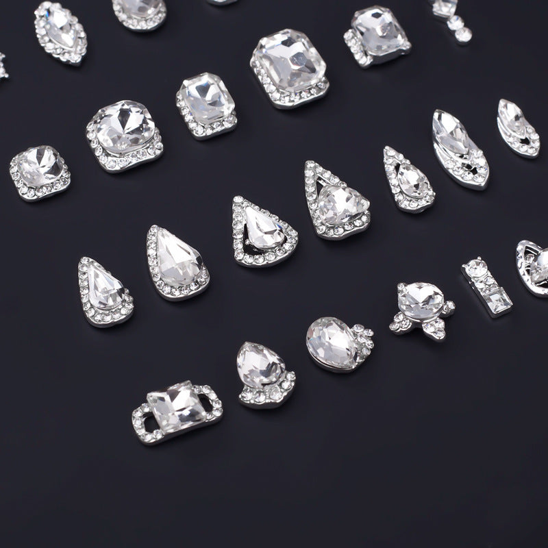 K9 Ultra-Shiny Flat-Back Rhinestones In White For Nail Art Decorations