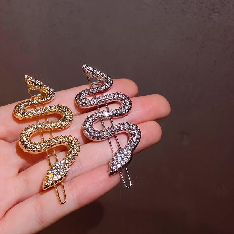 South Korea Vintage Court Rhinestone Snake Barrettes
