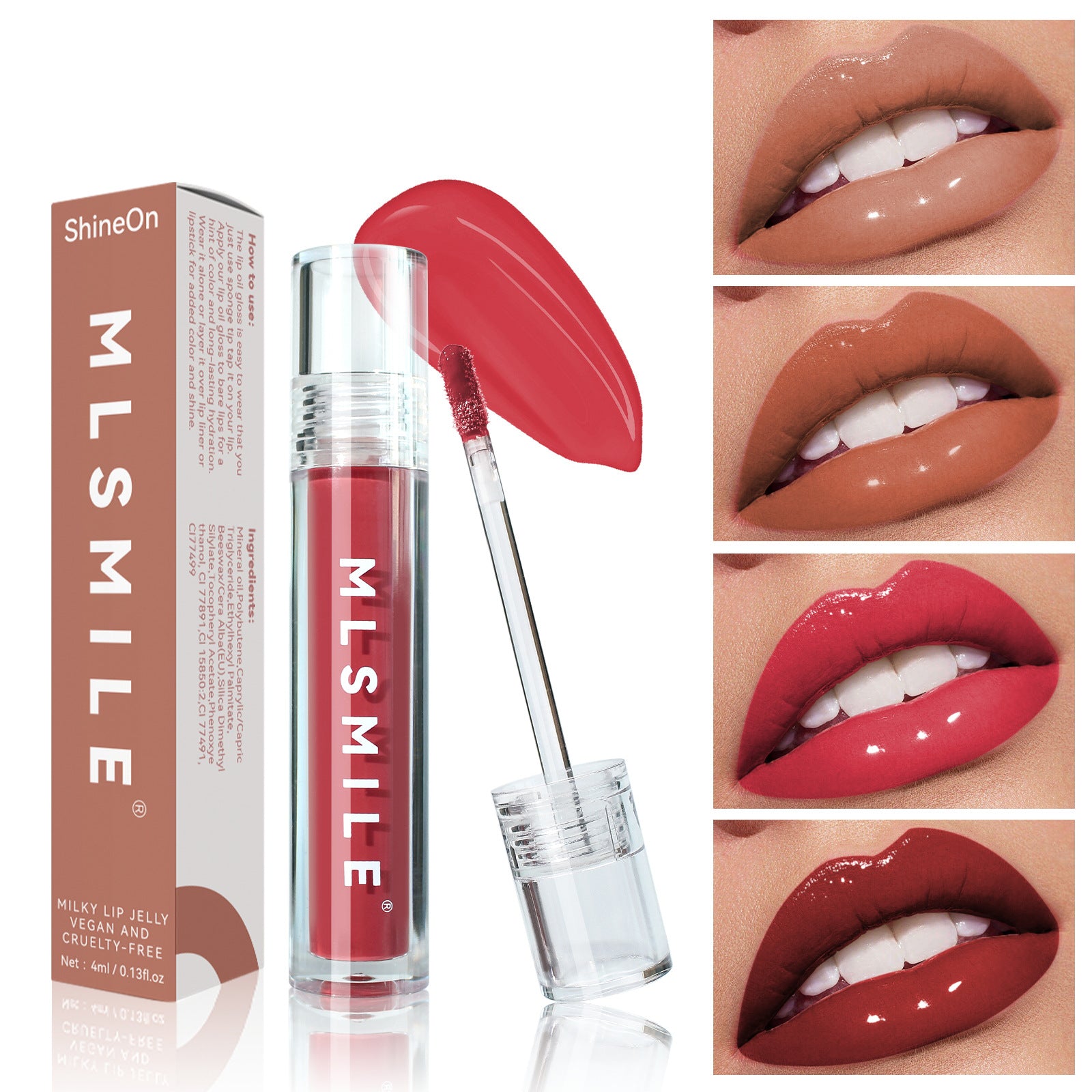 Cross-border Mirror Glass Lip Lacquer Water Light Toot Moisturizing And Nourishing
