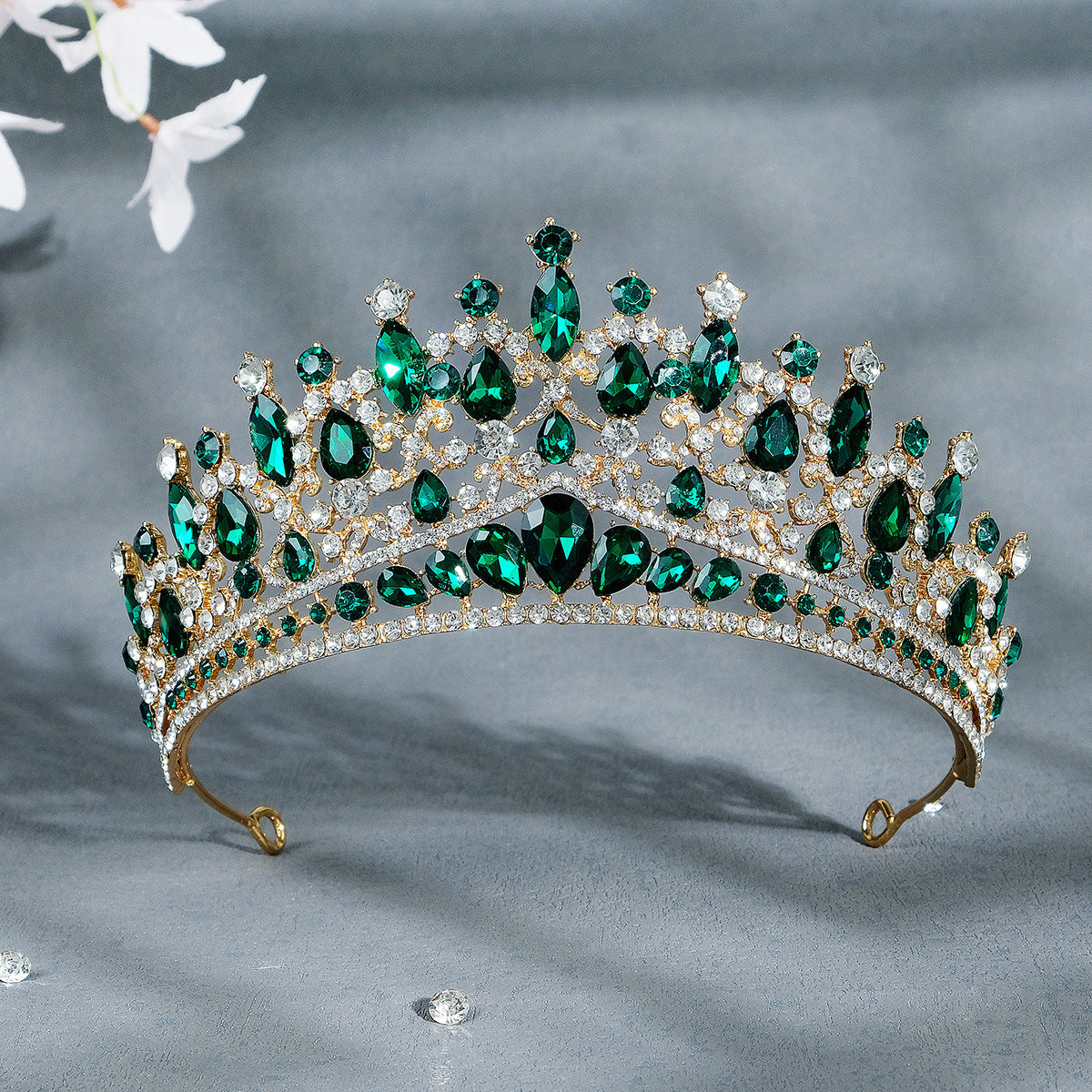 Baroque Exquisite Rhinestone Bride Crown Headwear
