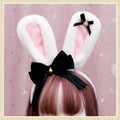 Lolita Animal Ears Accessories Diamond Bowknot Plush Rabbit Ears Headband