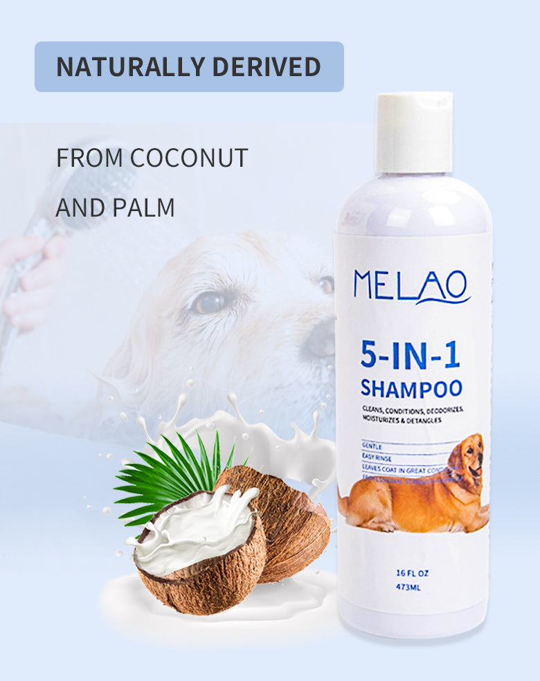Melao Pet Shampoo 473ml Five-in-one Soft And Clean Cats And Dogs Pet Shower Gel Shampoo