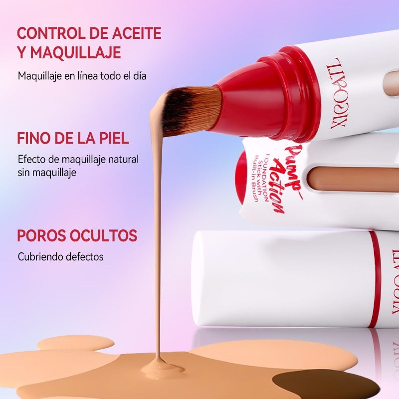 Press Liquid Foundation Oil Control Natural Light And Thin
