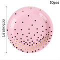 Gold dotted paper cup with foundation