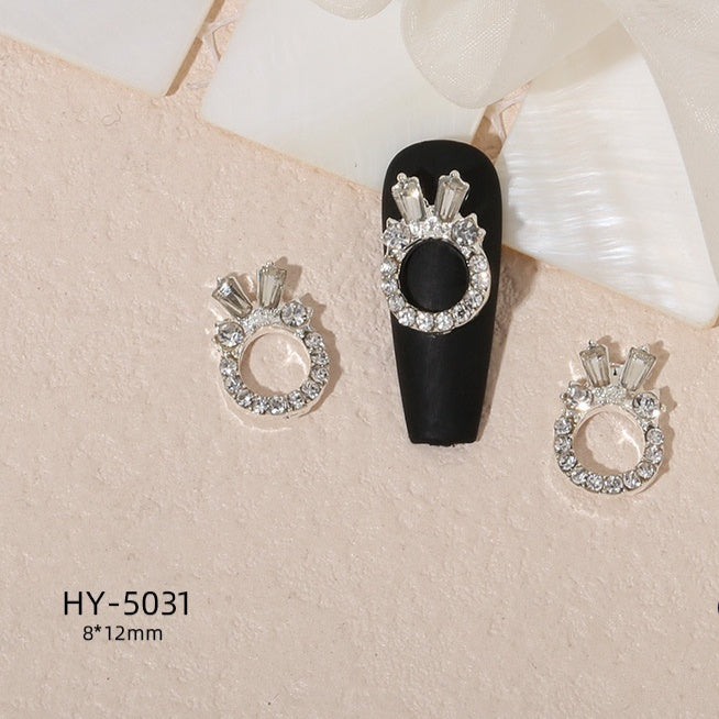 Alloy Nail Art Decorations Moon Flower And Butterfly Nail Studs