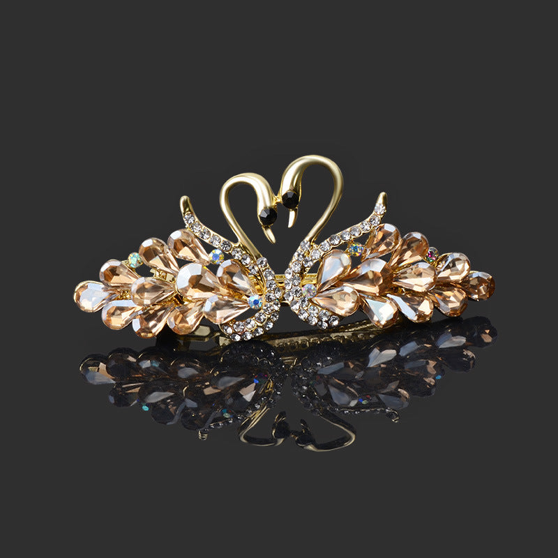 Small Fashion Double Swan Women's Hair Clip