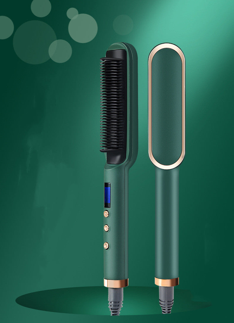Negative Ion Straight Curling Dual-purpose Electric Heating Hair Straightening Comb