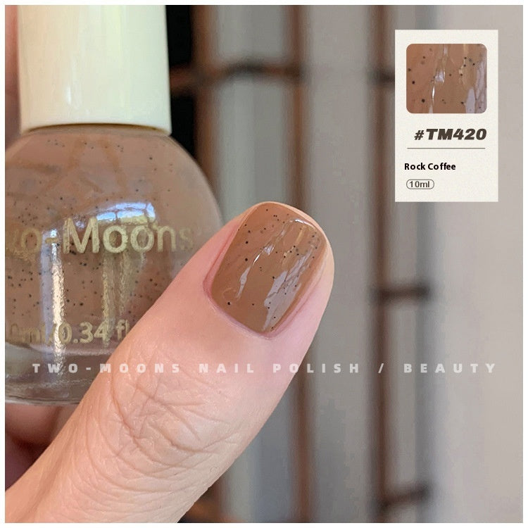Two-Moons Pure Color Sequins Nail Polish Baking-free And Tear-free