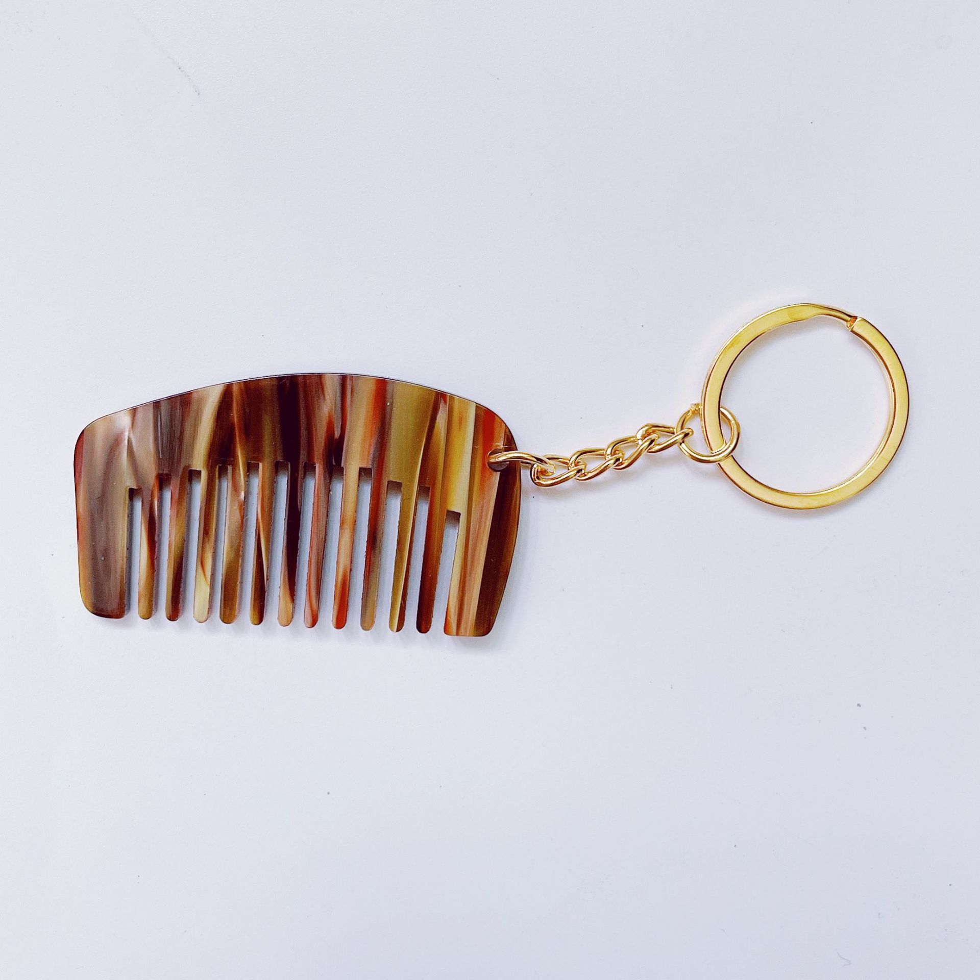 Acetic Acid Plate Mini Comb Key Chain Pendant Portable