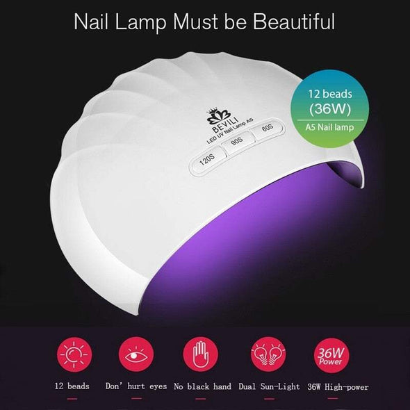 Bevili Small Portable Quick-drying Nail Polish Glue Toaster Lamp Dryer