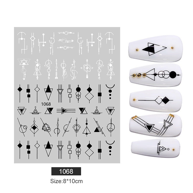 Love Heart English Letter Nail Sticker