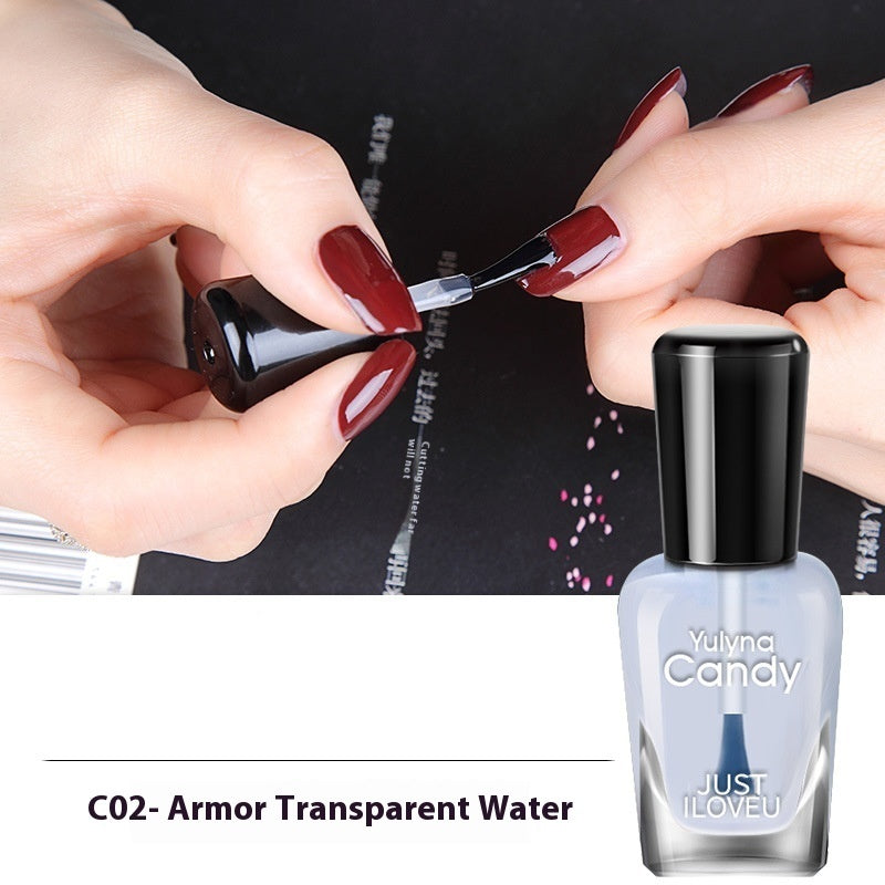 Yulyna Candy Transparent Waterproof Nail Polish Female Armor Nourishment-oil
