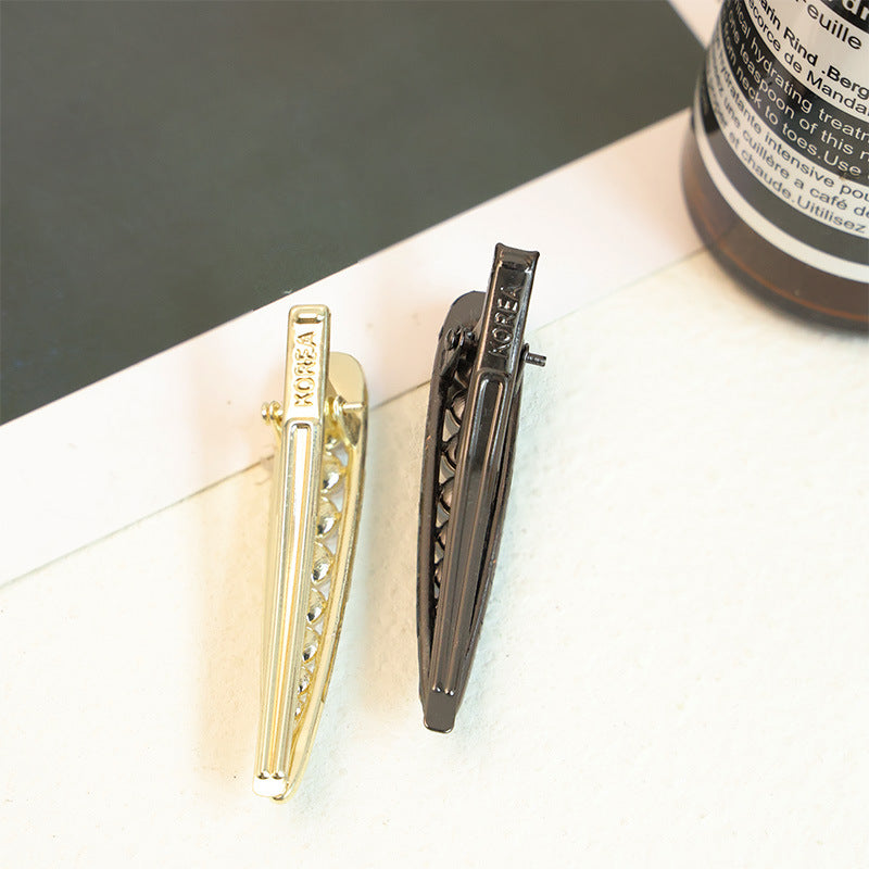 Elegant Retro Pearl Front Broken Hair Duck Barrettes