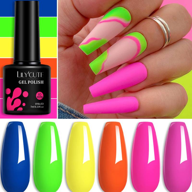 Lilycute 7ML Nail Gel Polish Summer Neon Gel Polish