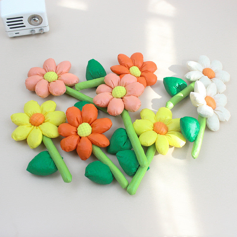 Flowers With Green Leaves Filled With Cotton Cute Jewelry Diy Hair Band Decorative Accessories
