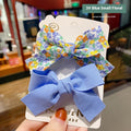 Girls' Bow Floral Fabric Barrettes