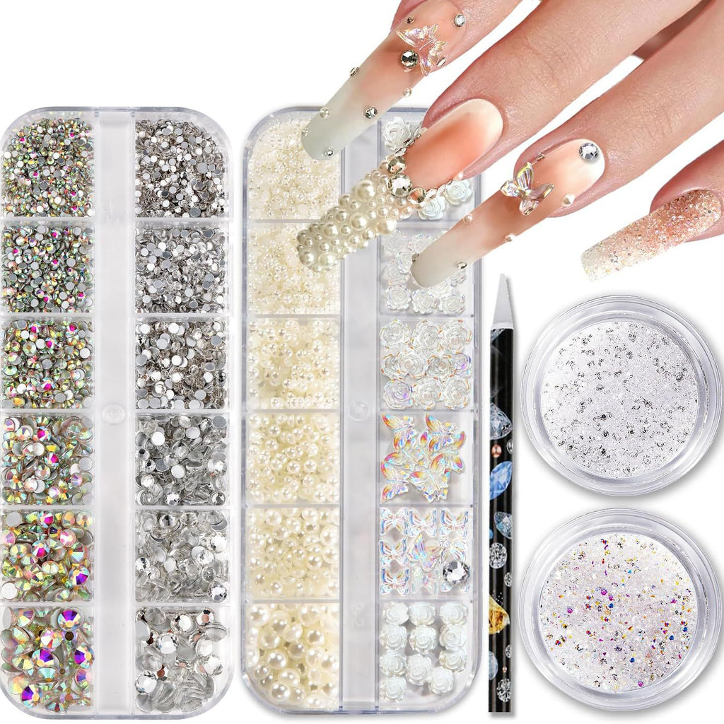 Nail Ornament Bow Pearl Accessories Suit