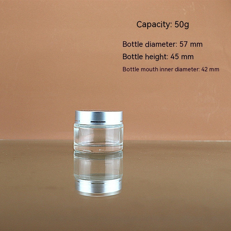 Transparent Face Cream Bottle Glass Cosmetics