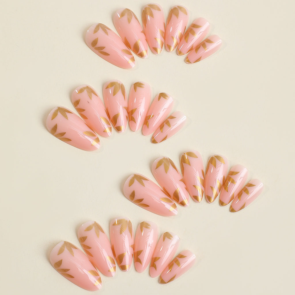 Women's Fashionable Golden Maple Leaf Nail Patch
