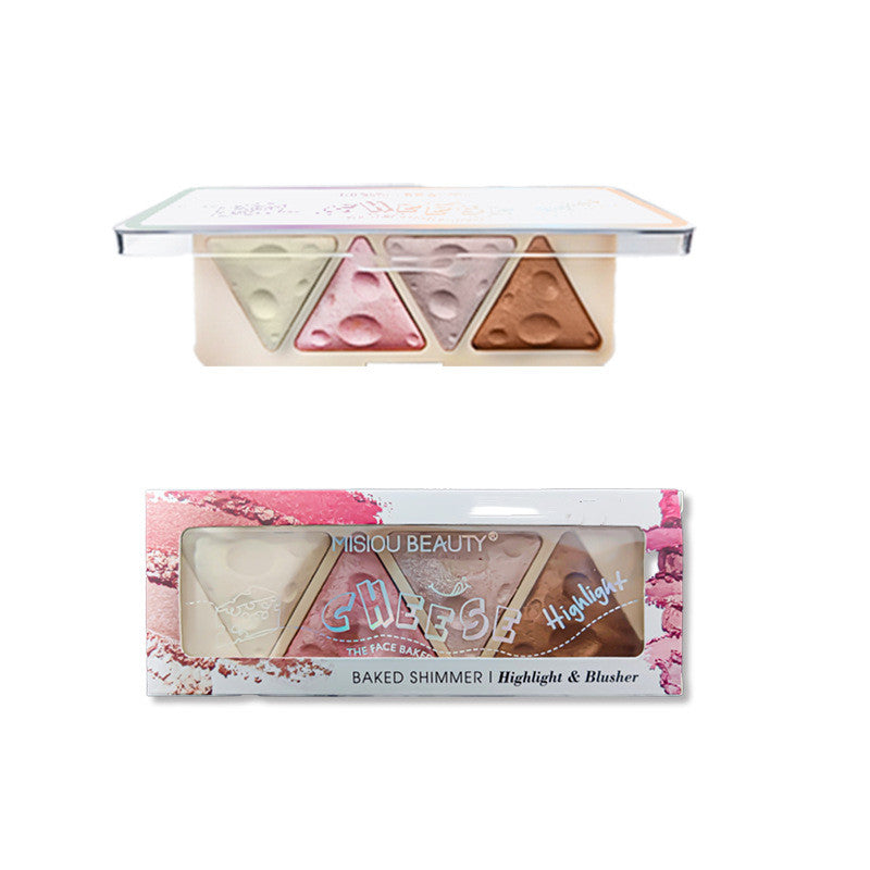 Women's Fashion Cheese Blushe Highlighter Eyeshadow Palette