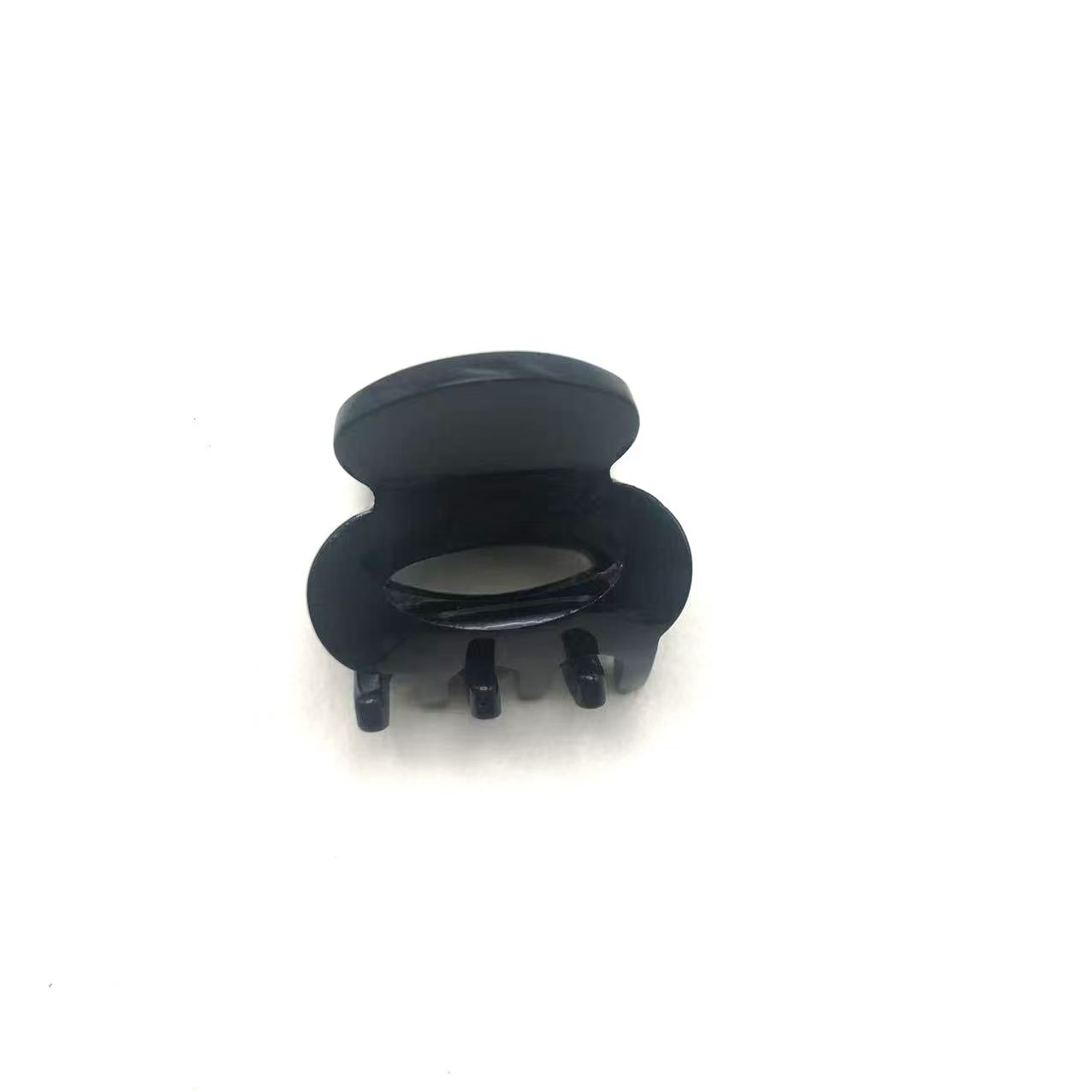 Fashionable Mini Solid-Color Hair Clip With An Elliptical Hollow Design