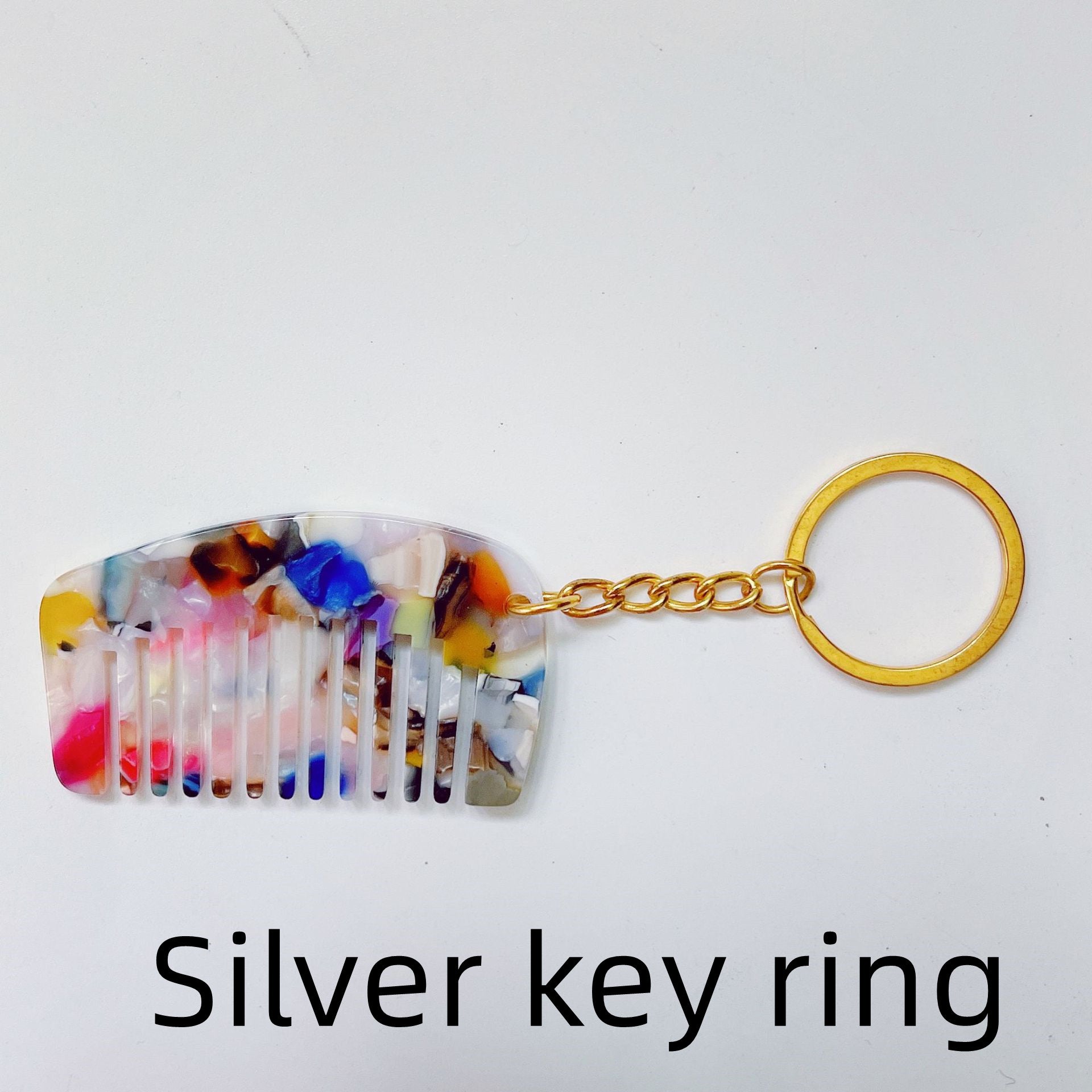Acetic Acid Plate Mini Comb Key Chain Pendant Portable