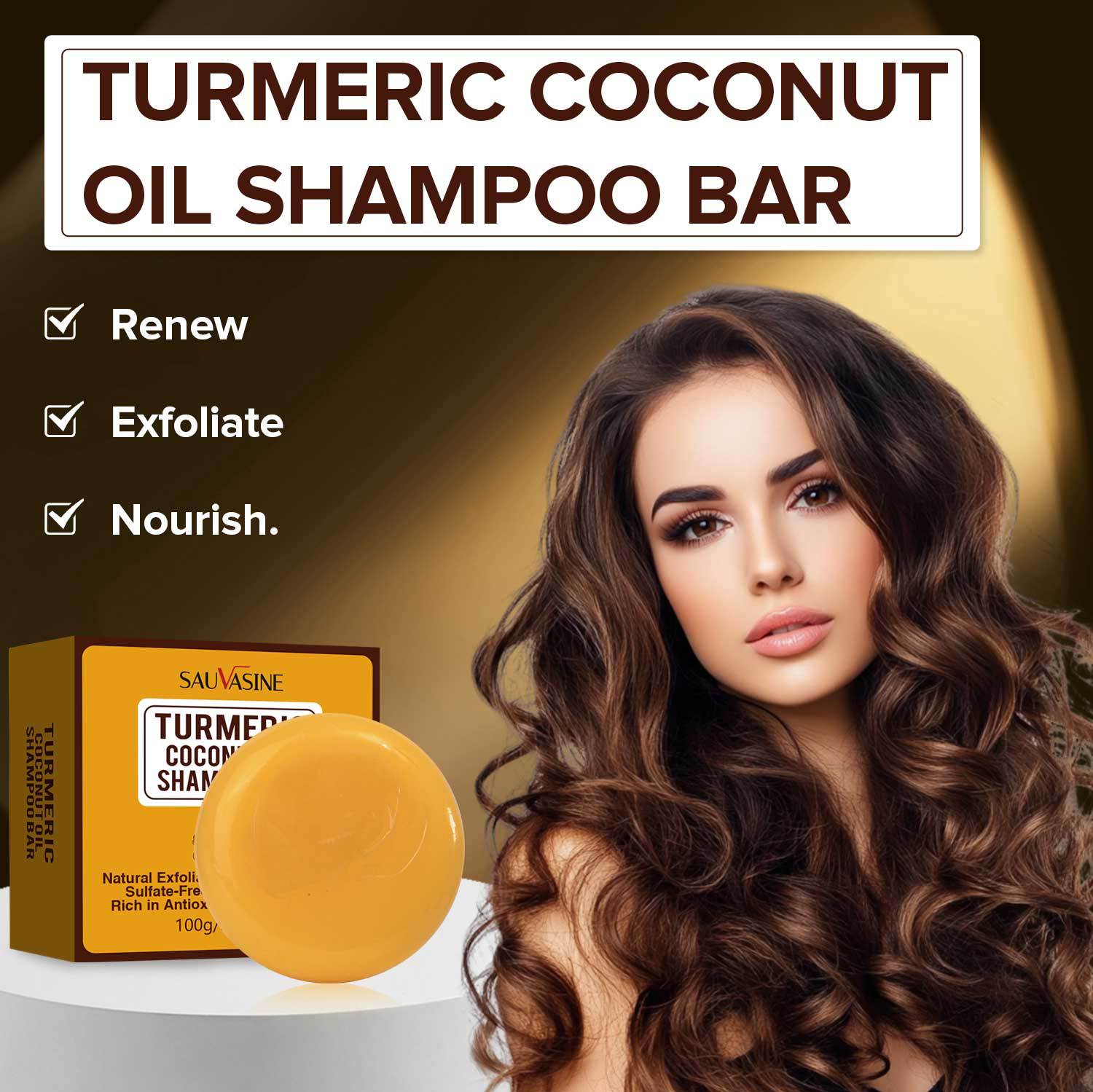 Cross-border New Turmeric Coconut Oil Shampoo Soap