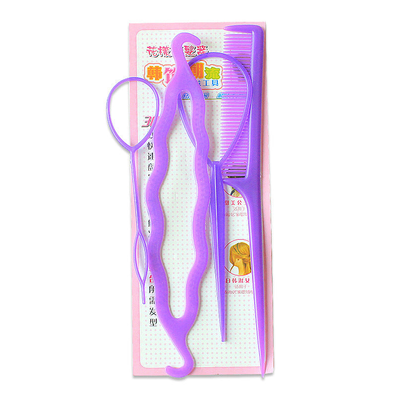 Plastic Comb Pattern Design Hair Pulling Needle Ball Head Hair Curler