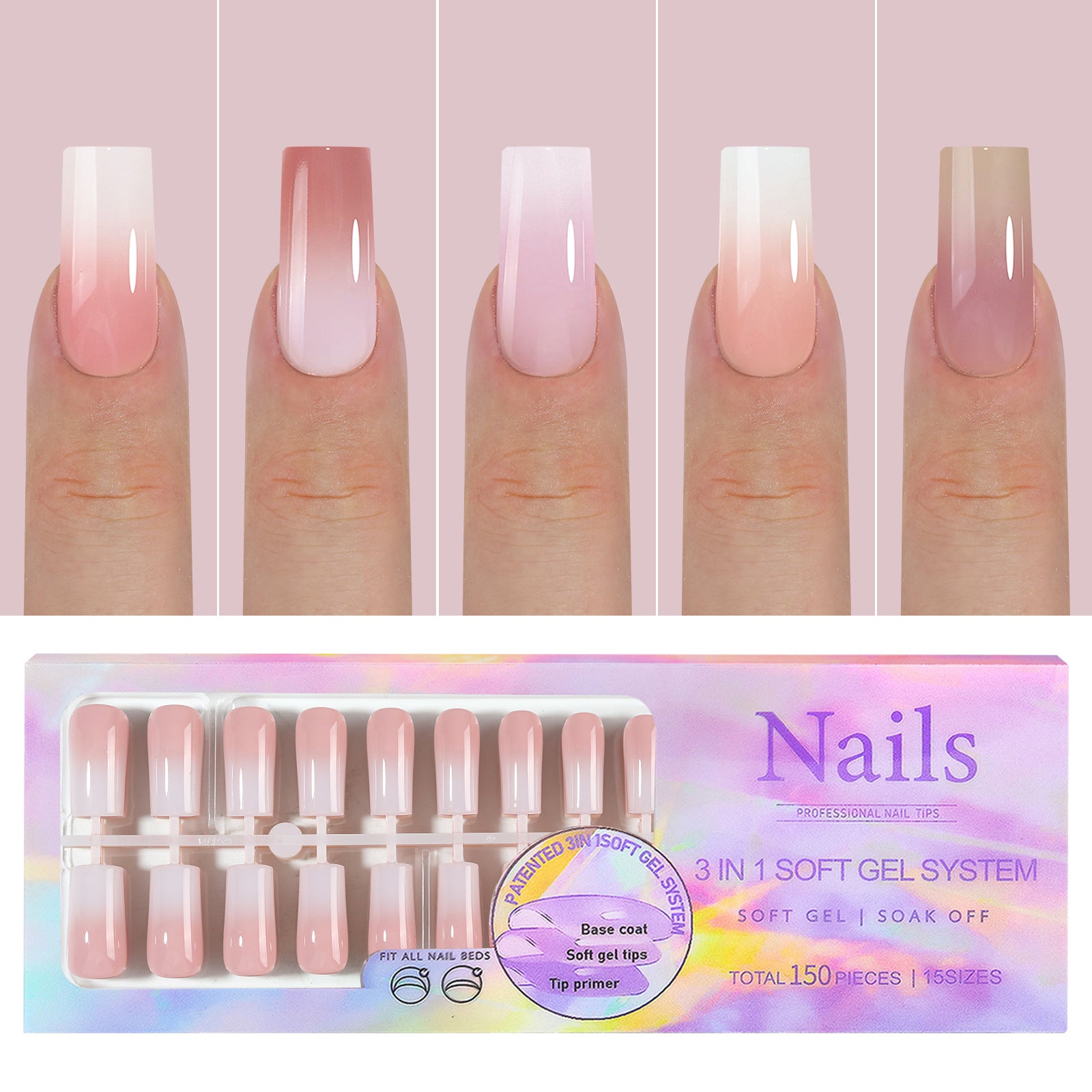 Manicure Wear Nail French Seamless Wear Nail Detachable