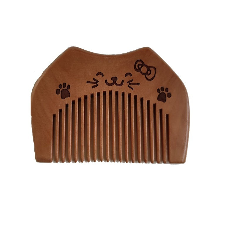 Solid Wood Portable Mahogany Comb