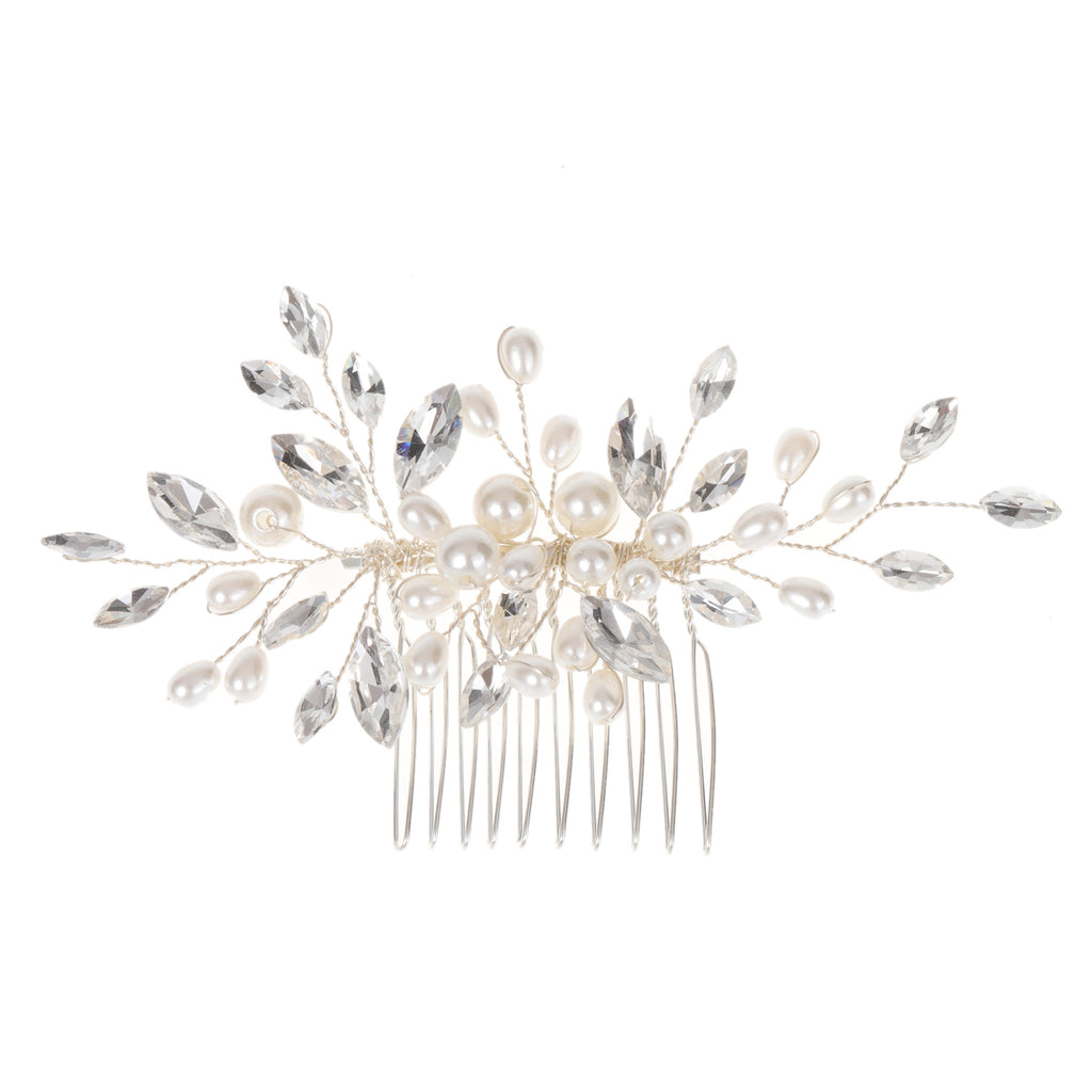 Bridal Wedding Handmade Pearl Hair Comb Hair Comb