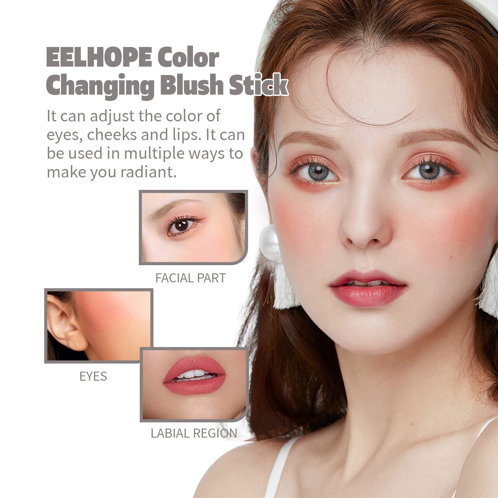 Eelhope Natural Light And Long-lasting Easy-to-apply Multi-purpose Blush Stick
