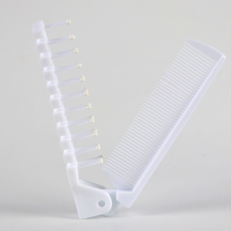 Portable Creative Double Folding Folding Comb Barrettes Supplies Comb