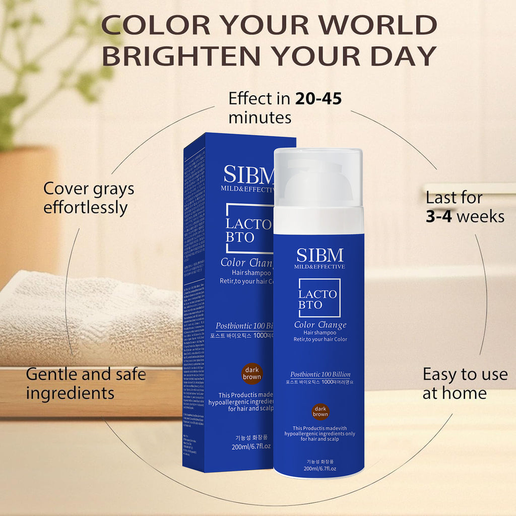 Dyeing And Fixation Shampoo Plant Formula Mild Coloring Cover White Hair Hair Dye