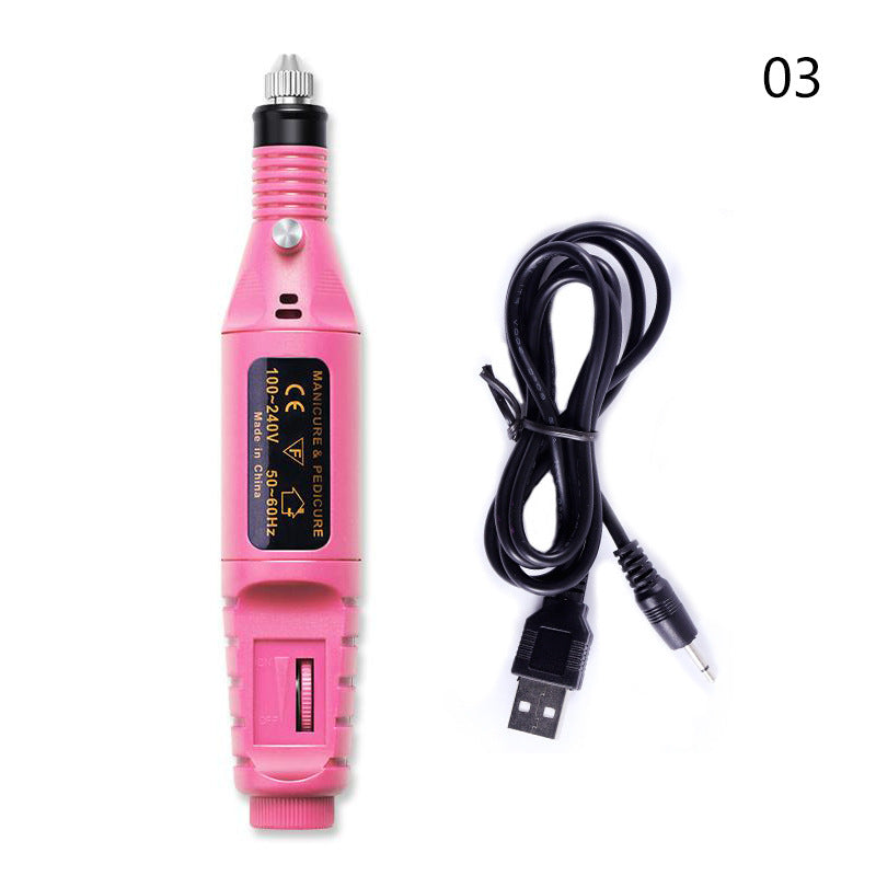 Kaiyin Electric Nail Drill Machine Manicure Machine Set USB Charging Mill Cutter For Manicure Nail File Pedicure Tool Nail Drill Set