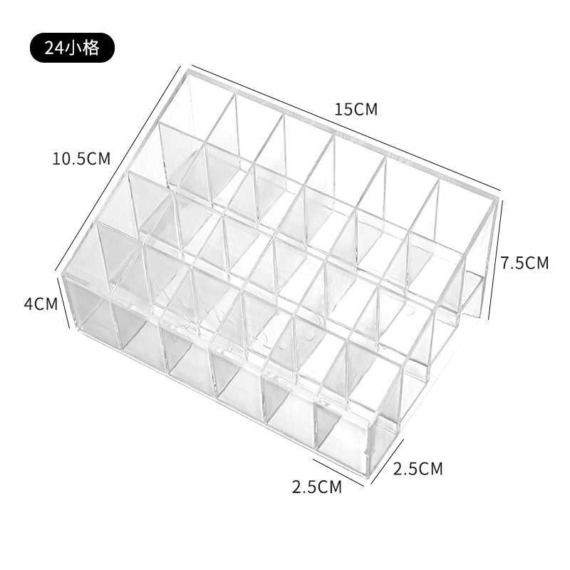 Lipstick Organizer,Small Clear Plastic Compact Lip Gloss Chapstick Perfume Sample Mascara Holder With 9,24,36,40 Slots
