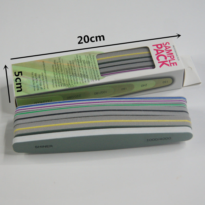 Edge Nail File 6 Piece Nail Set Sponge Polishing Strip Nail Polishing
