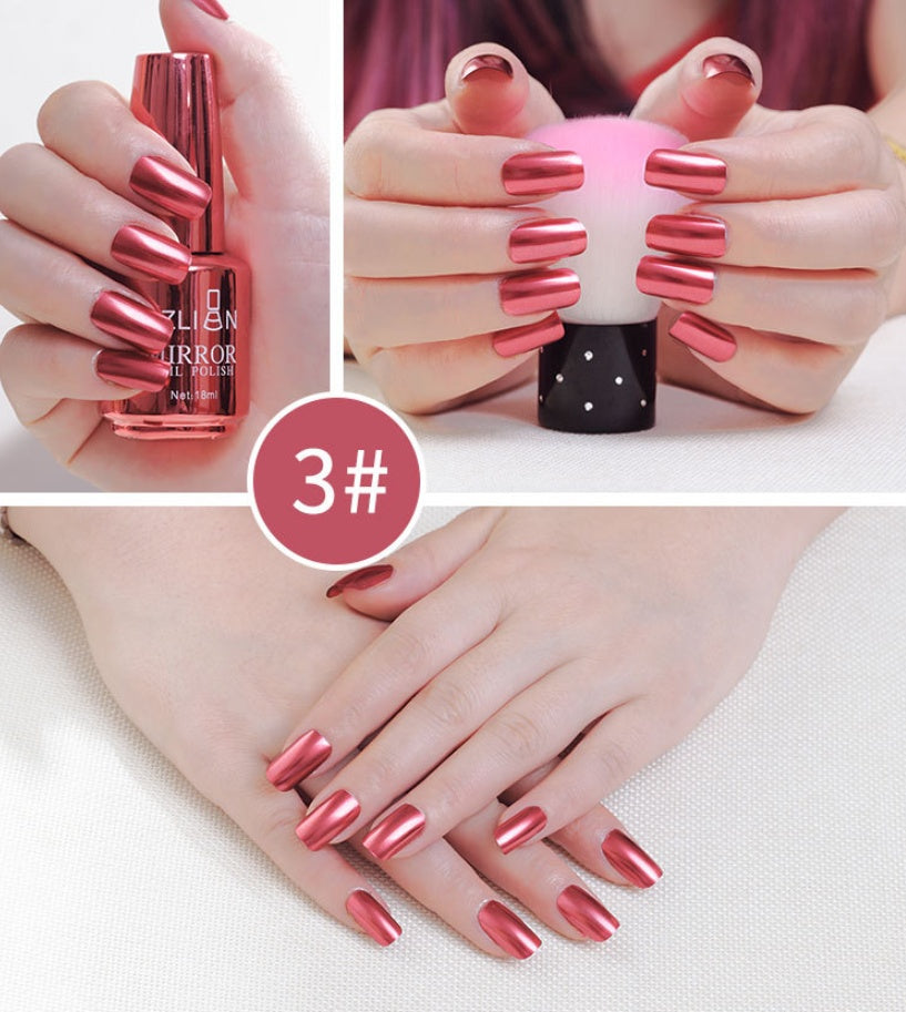 SZLIAN Mirror Silver Nail Polish