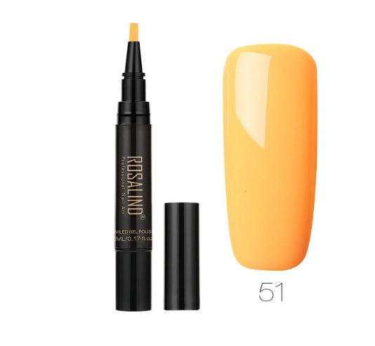 Rosalind 5ml Solid Color Nail Art Pen Nail Glue for Nail Art