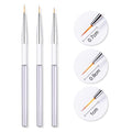 3Pcs/Set UV Gel Nail Liner Brush Acrylic